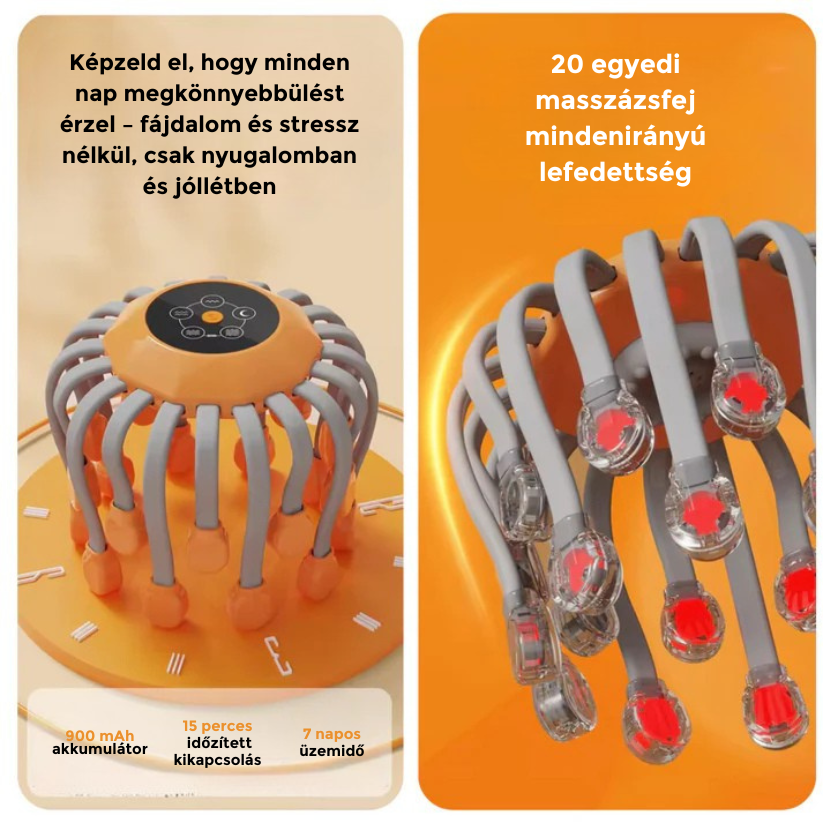 Nuvelle™ - Nyugtató Fejmasszírozó Stressz És Fejfájás Ellen