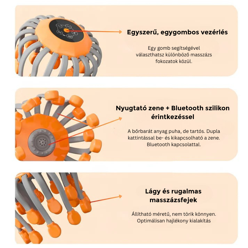 Nuvelle™ - Nyugtató Fejmasszírozó Stressz És Fejfájás Ellen